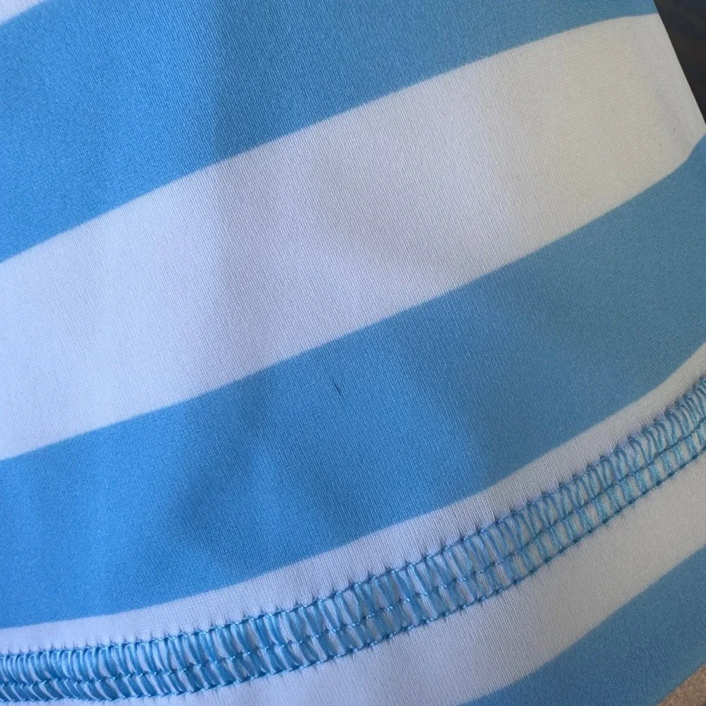 Hanna Andersson NWT Blue Striped Sunblock Rash Guard Swim Shirt Size 120 6/7